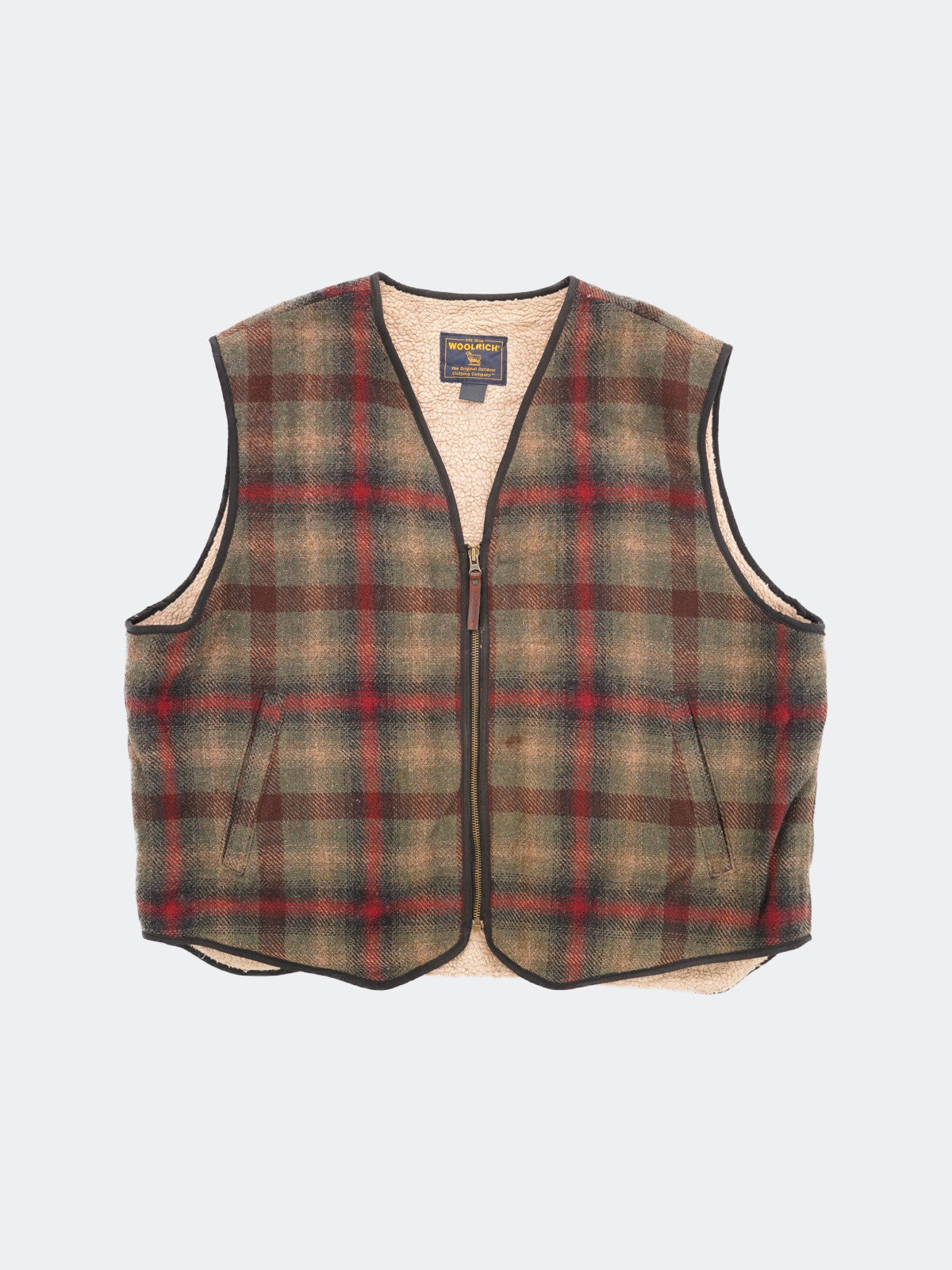 90s-00s Woolrich plaid vest