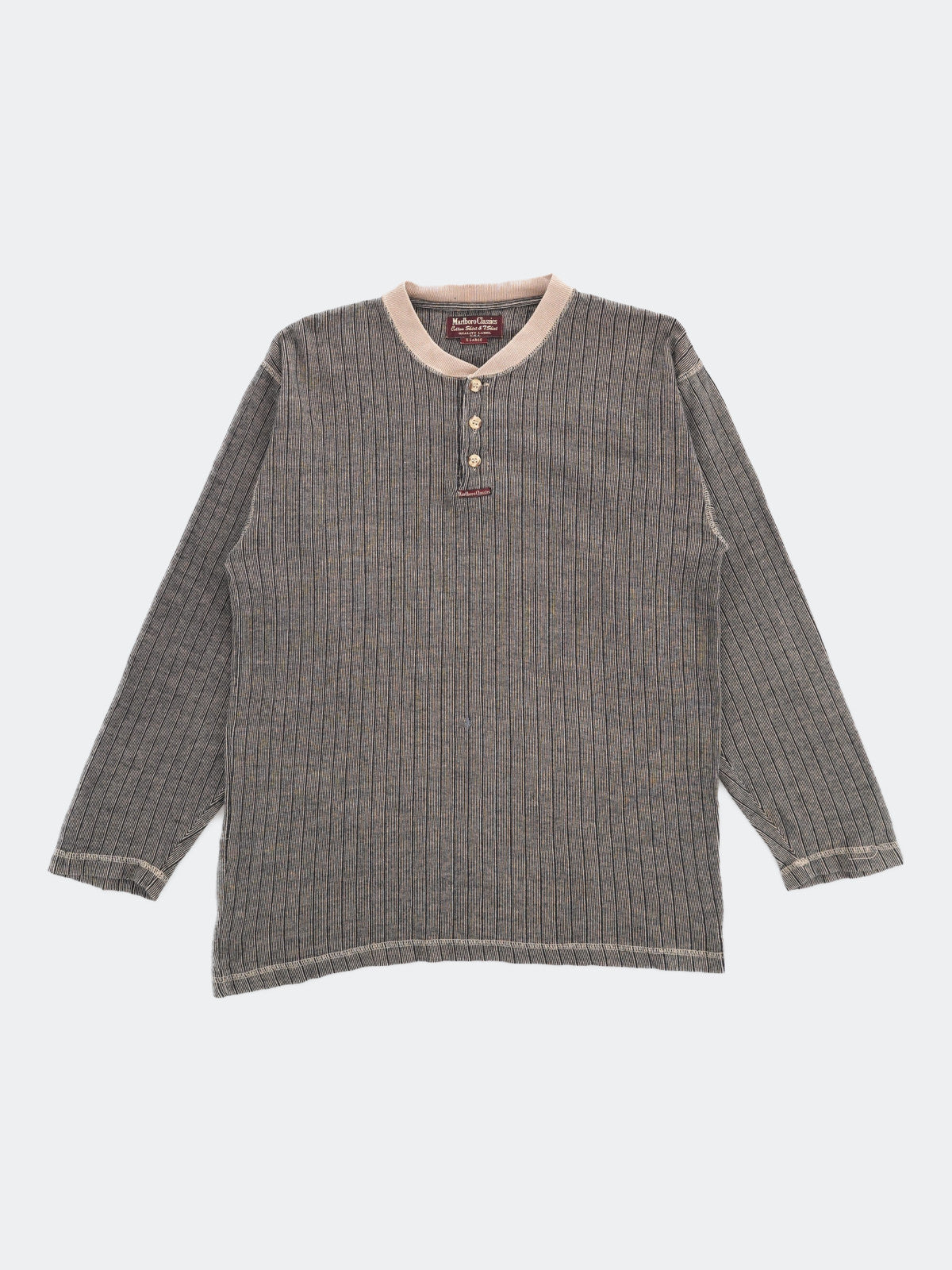 half botton long tee