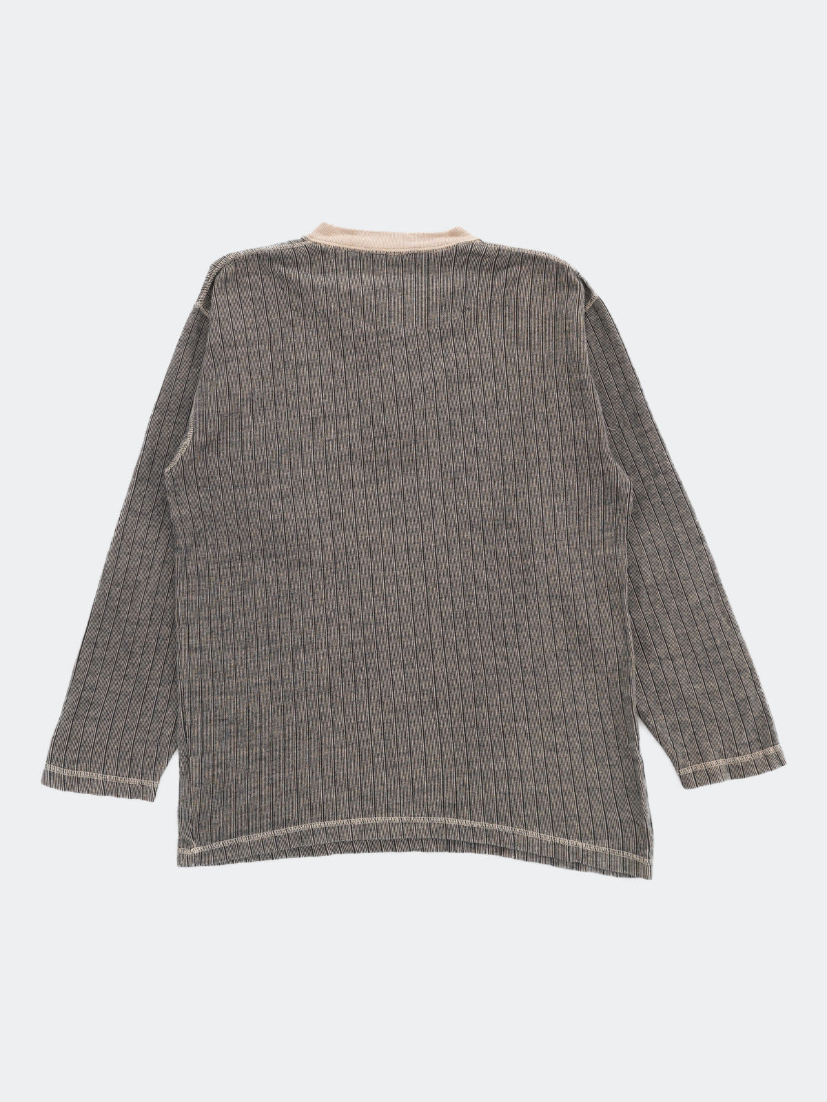 half botton long tee