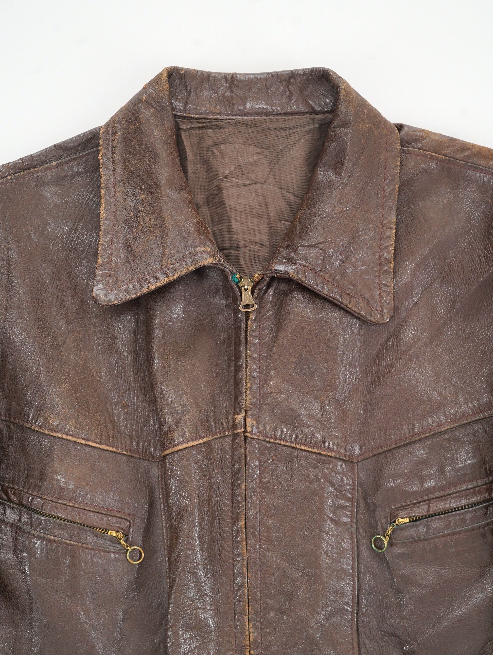 50s Genuine American leather jacket – NEVERKNOWS