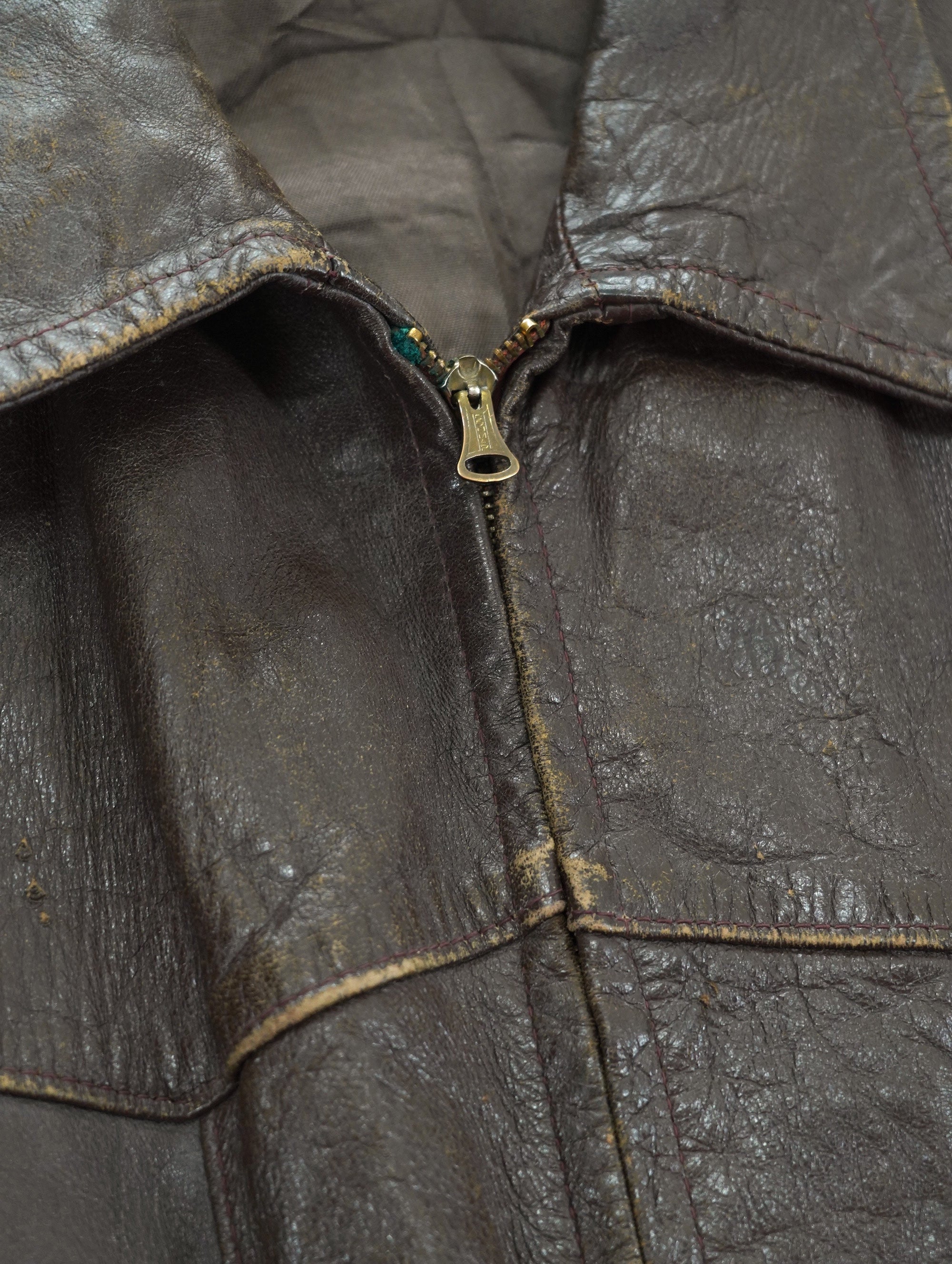 50s Genuine American leather jacket – NEVERKNOWS