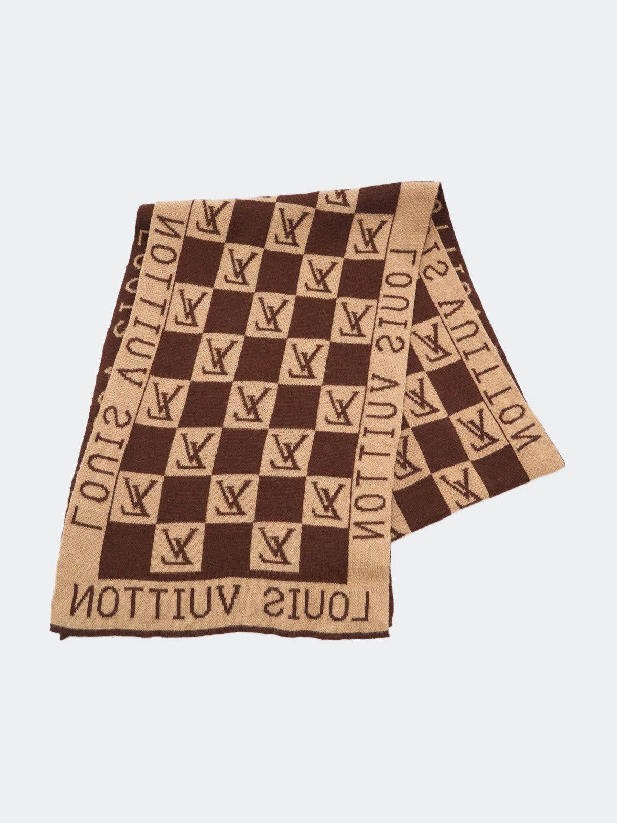 LOUIS VUITTON check muffler