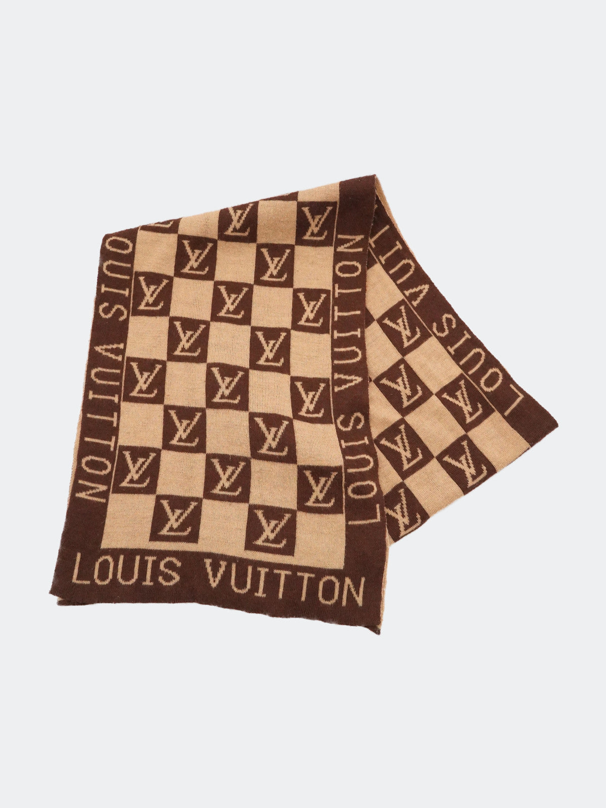 LOUIS VUITTON check muffler
