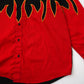 button collar flame shirt