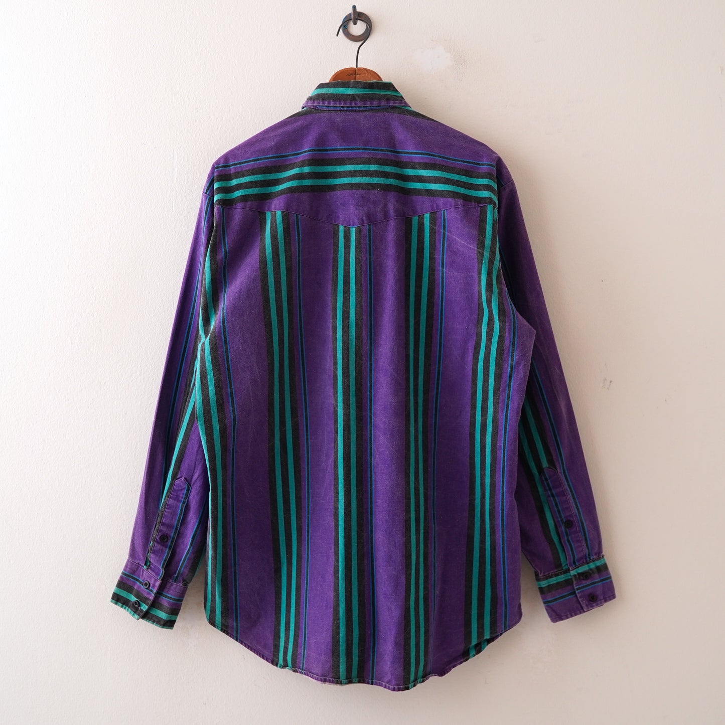 KARMAN stripe button collar shirt