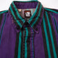 KARMAN stripe button collar shirt
