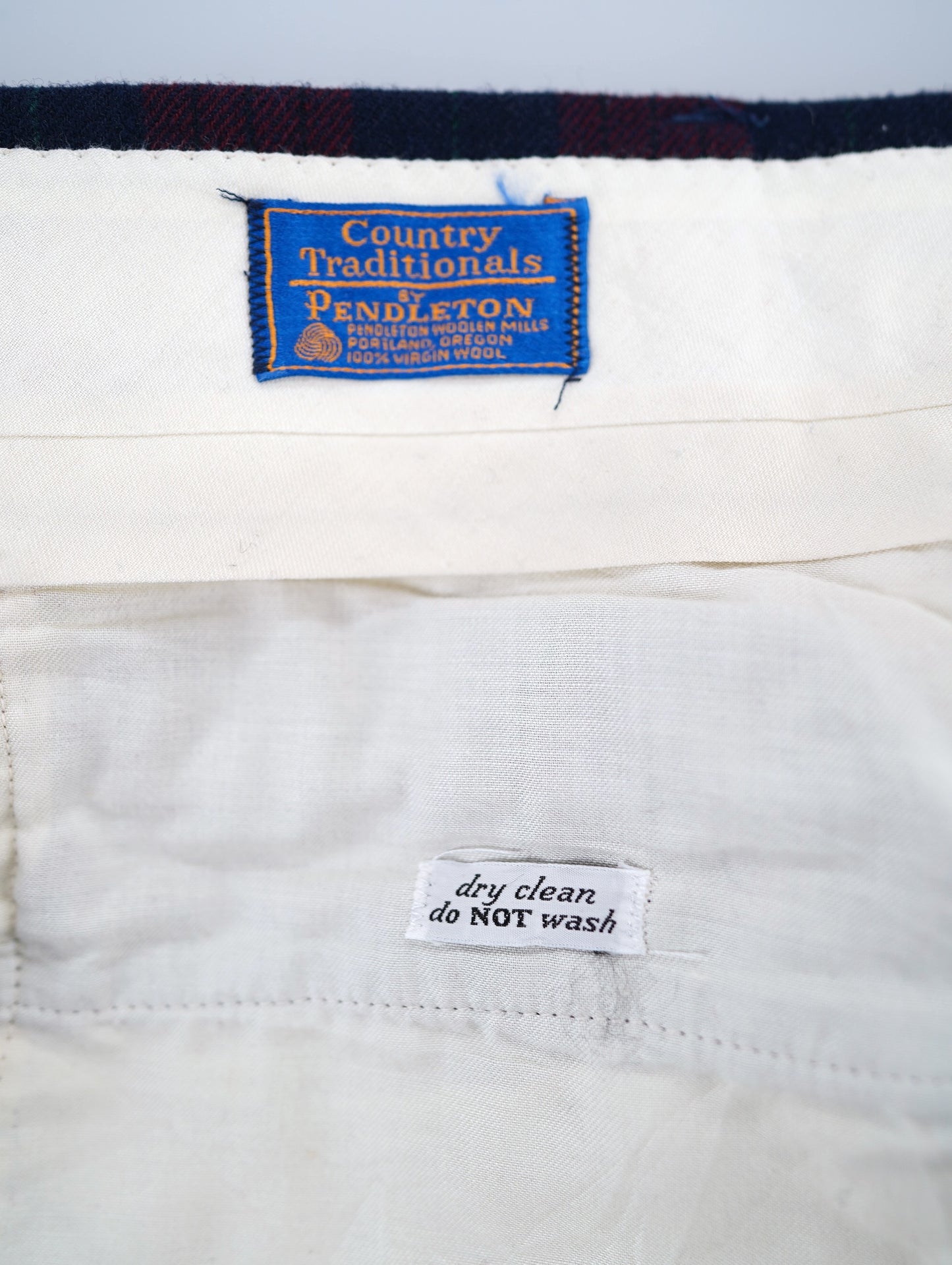 80s PENDLETON check wool pants