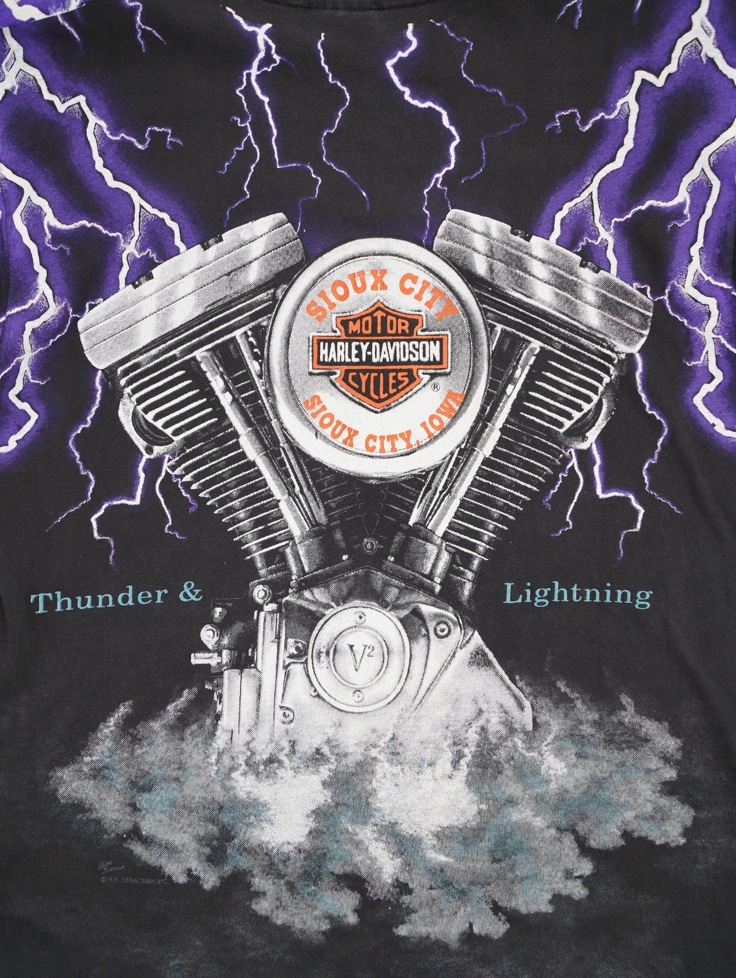 90s HARLEY DAVIDSON Thunder & Lightning tee