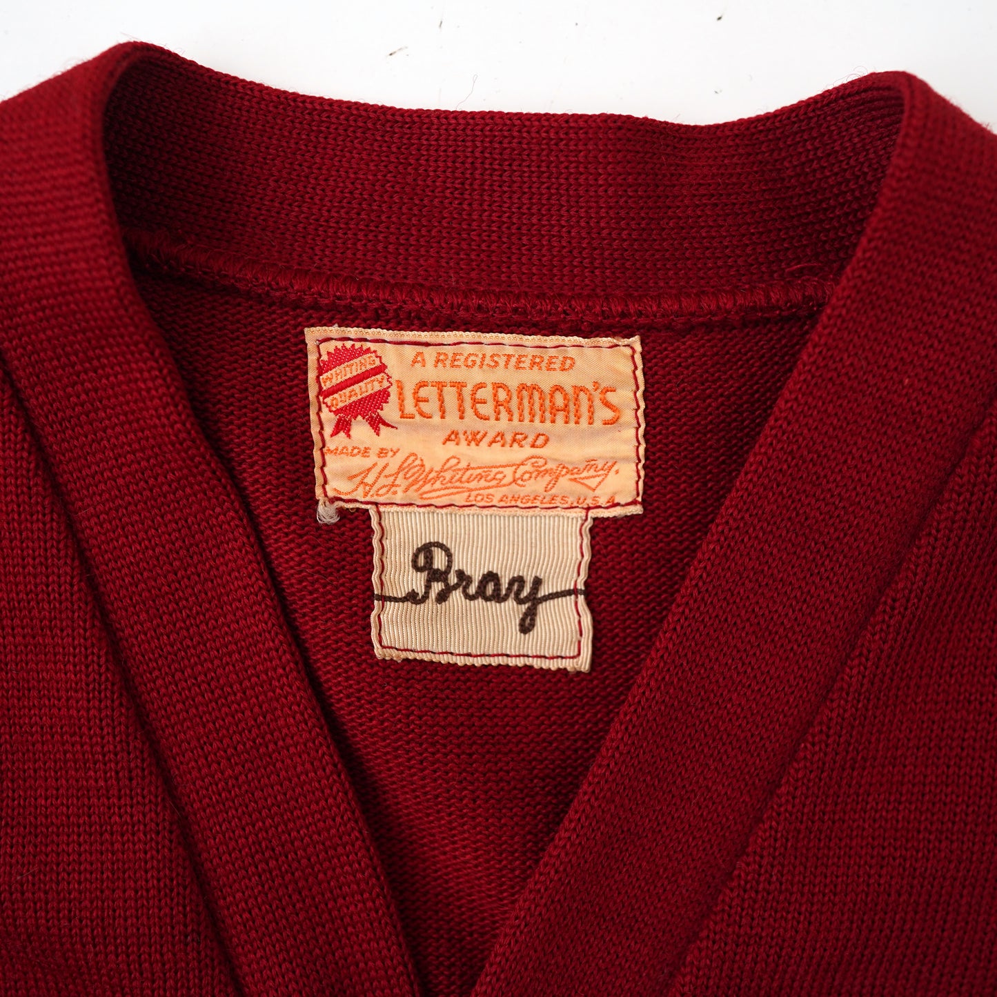 50s lettered cardigan
