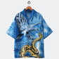 open collar animal shirt