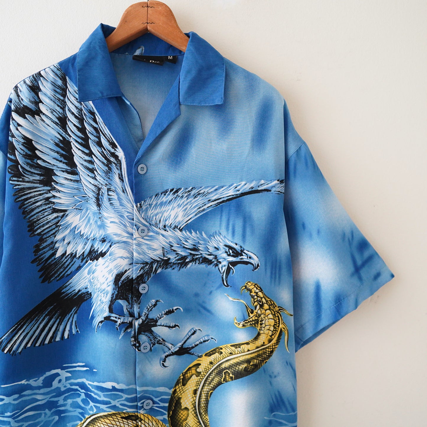 open collar animal shirt