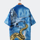 open collar animal shirt