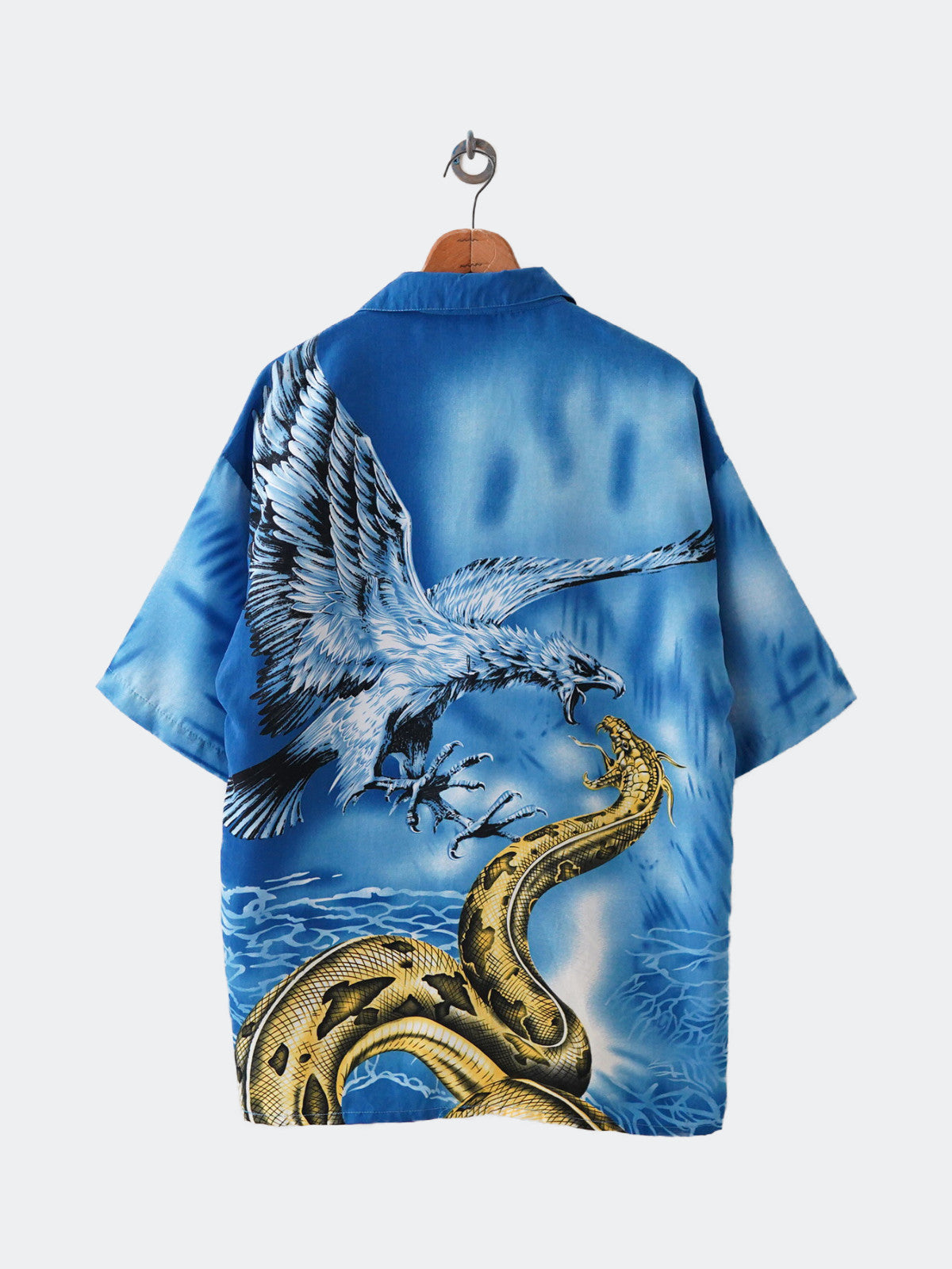 open collar animal shirt