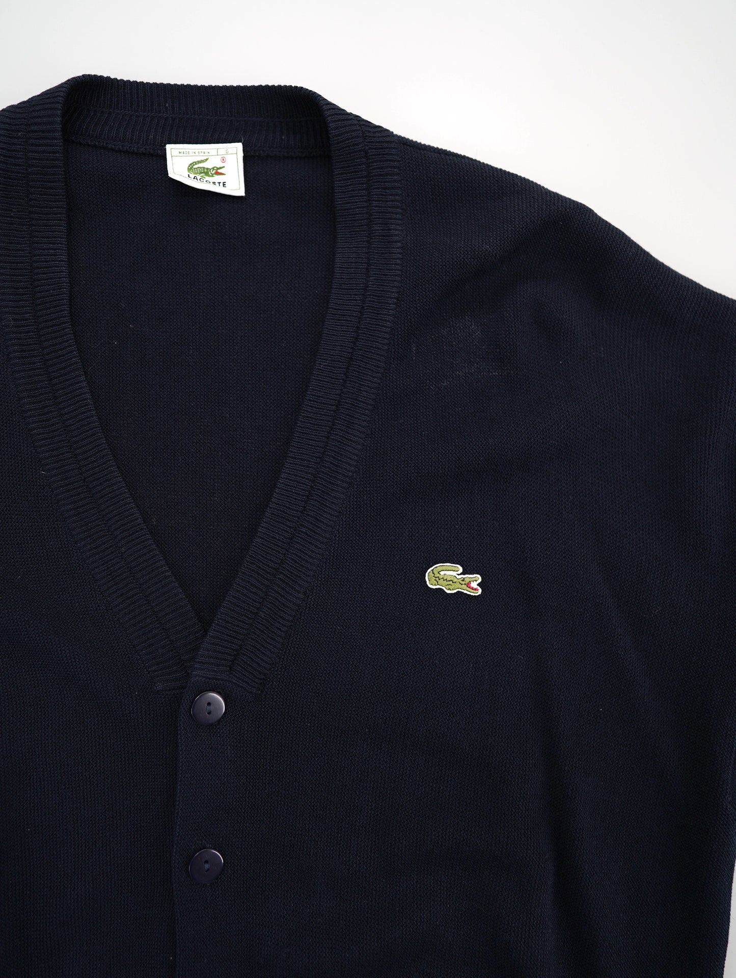 80s LACOSTE knit cardigan