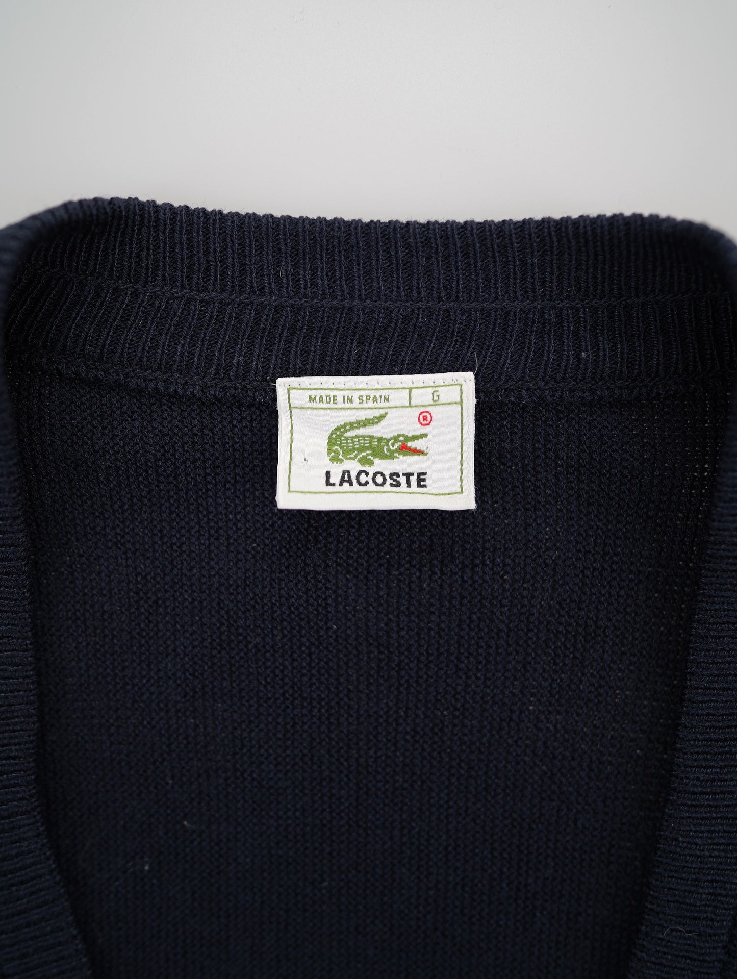 80s LACOSTE knit cardigan