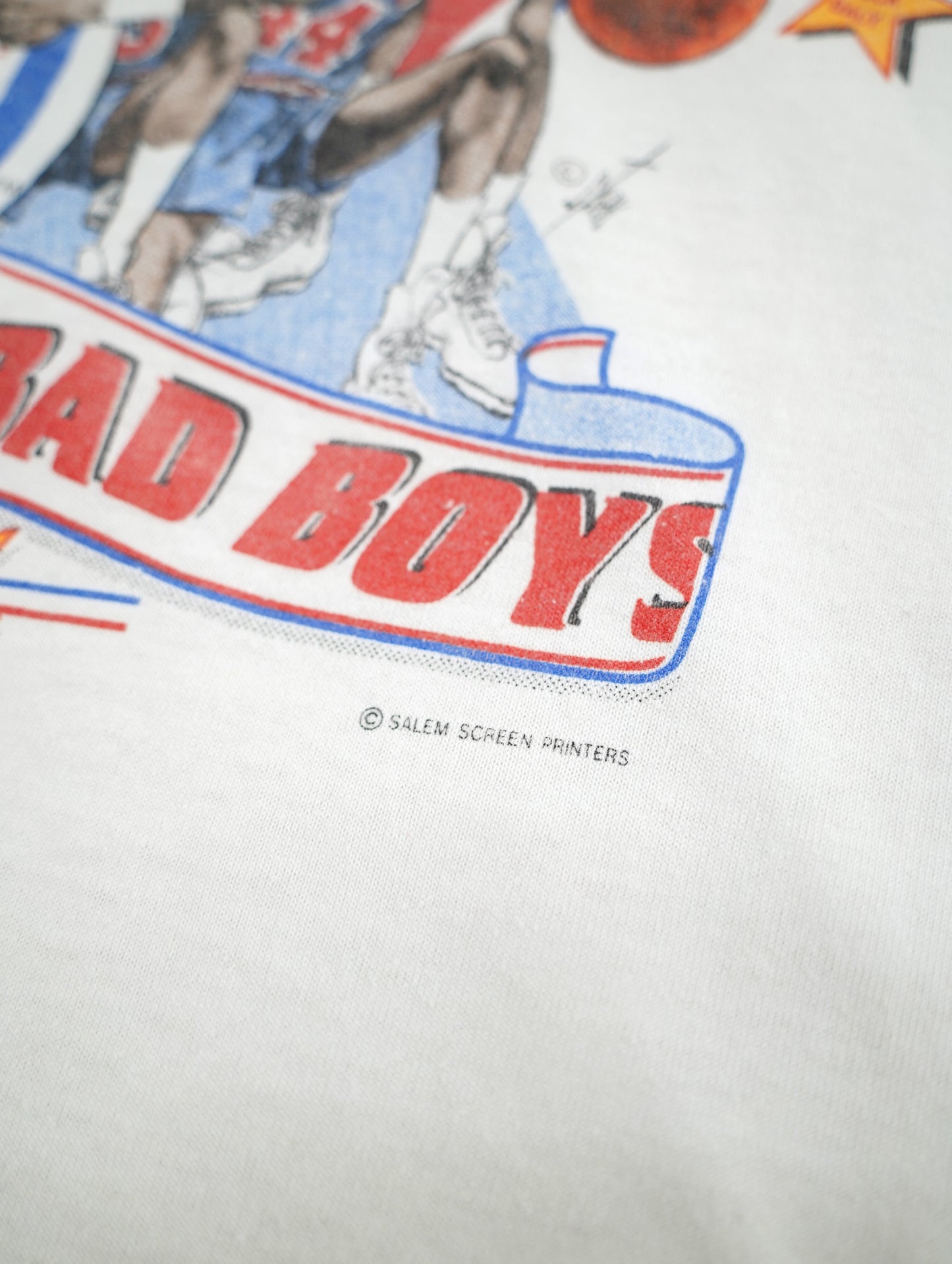 80s NBA Detroit Pistons world champs tee