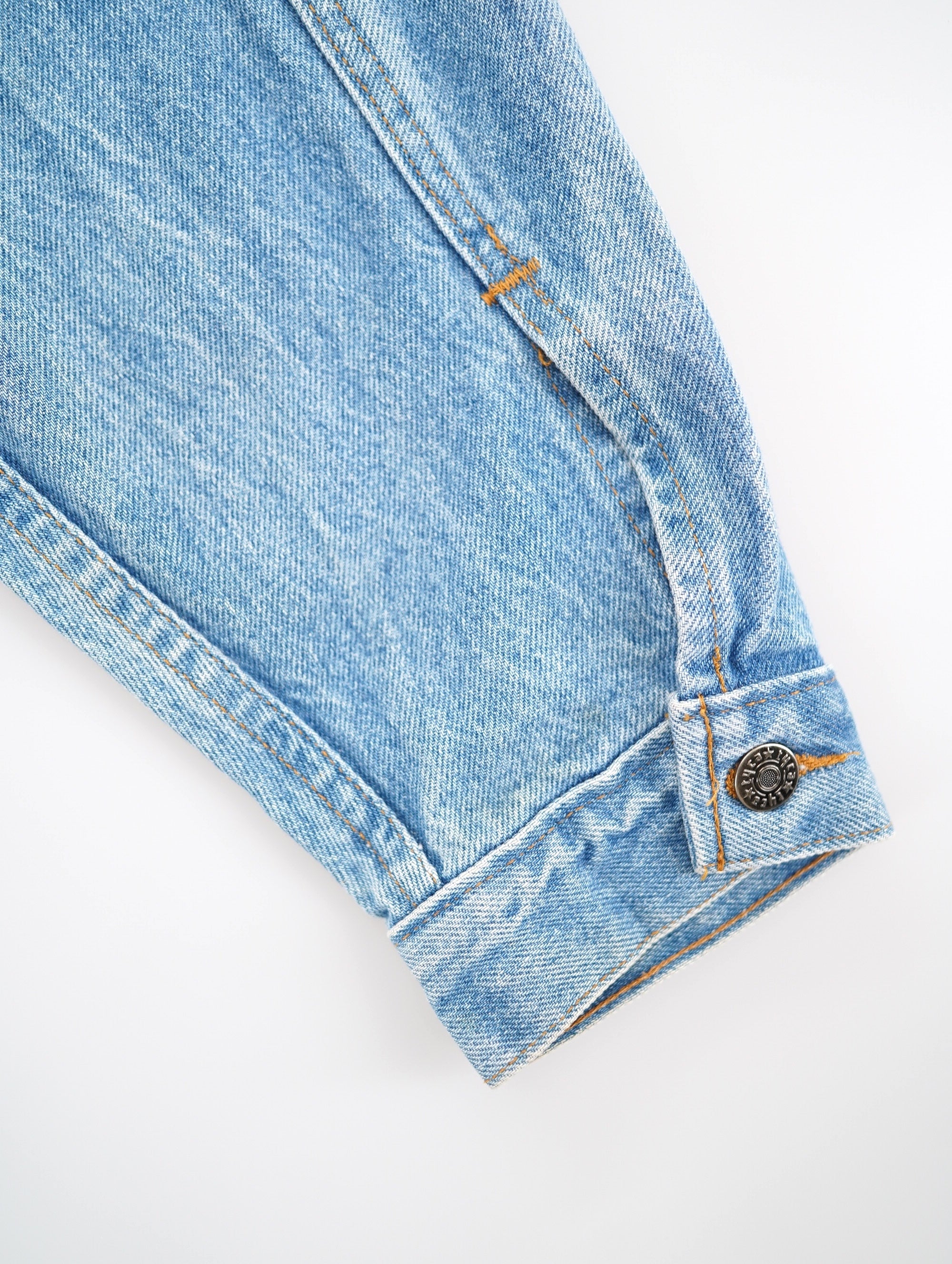 90s デニムジャケット　USビンテージ　イェーガーマイスター 80s-90s Jagermeister denim jacket – NEVERKNOWS