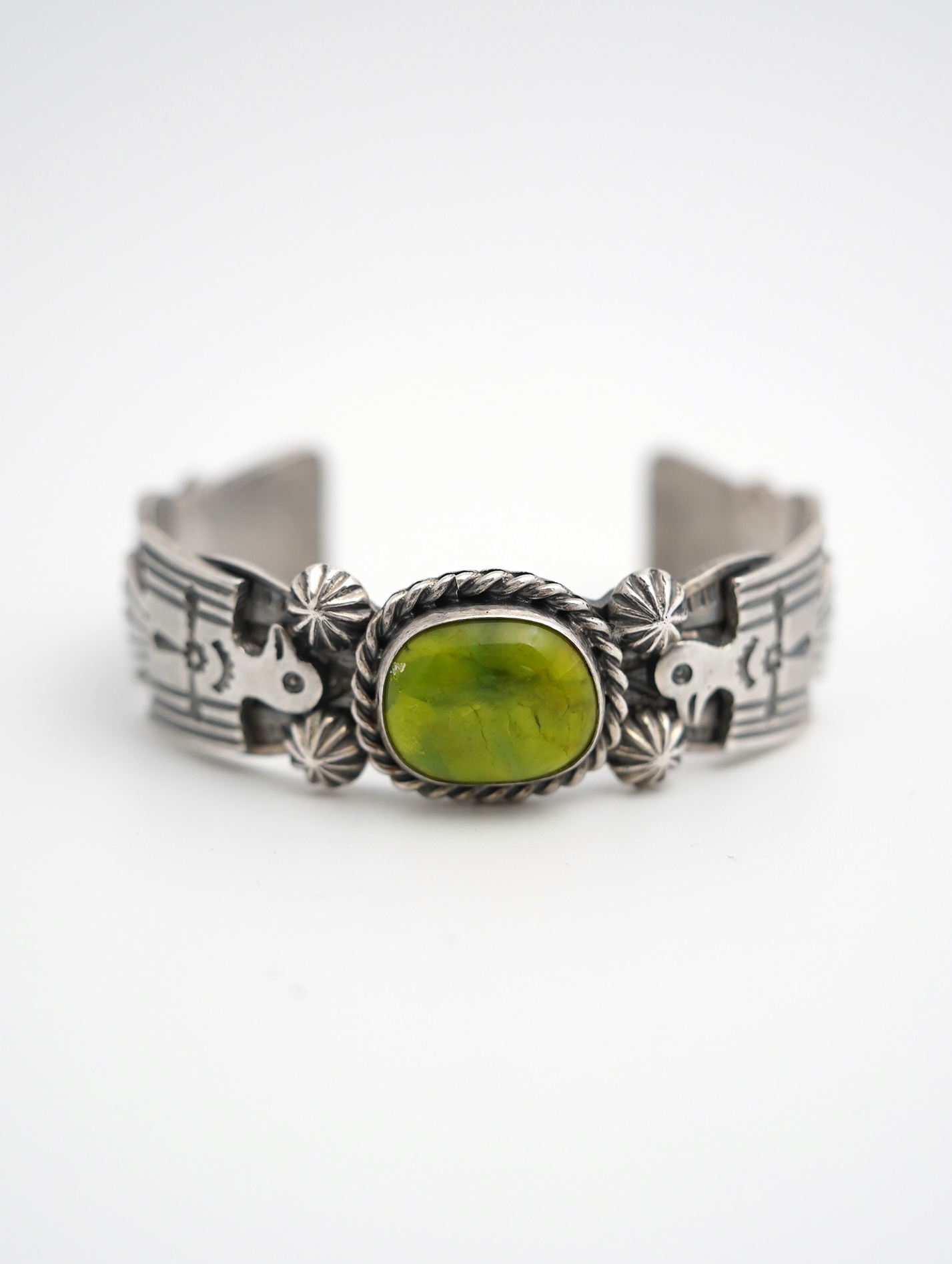 green stone bangle