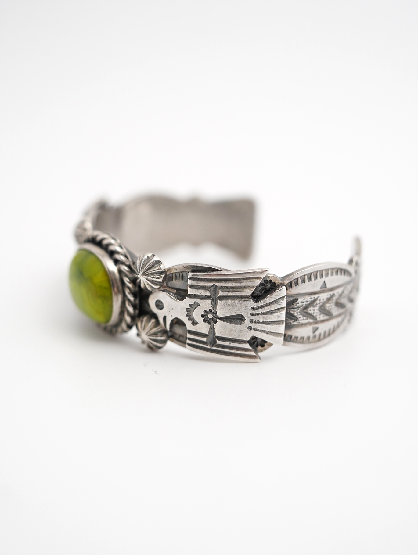 green stone bangle
