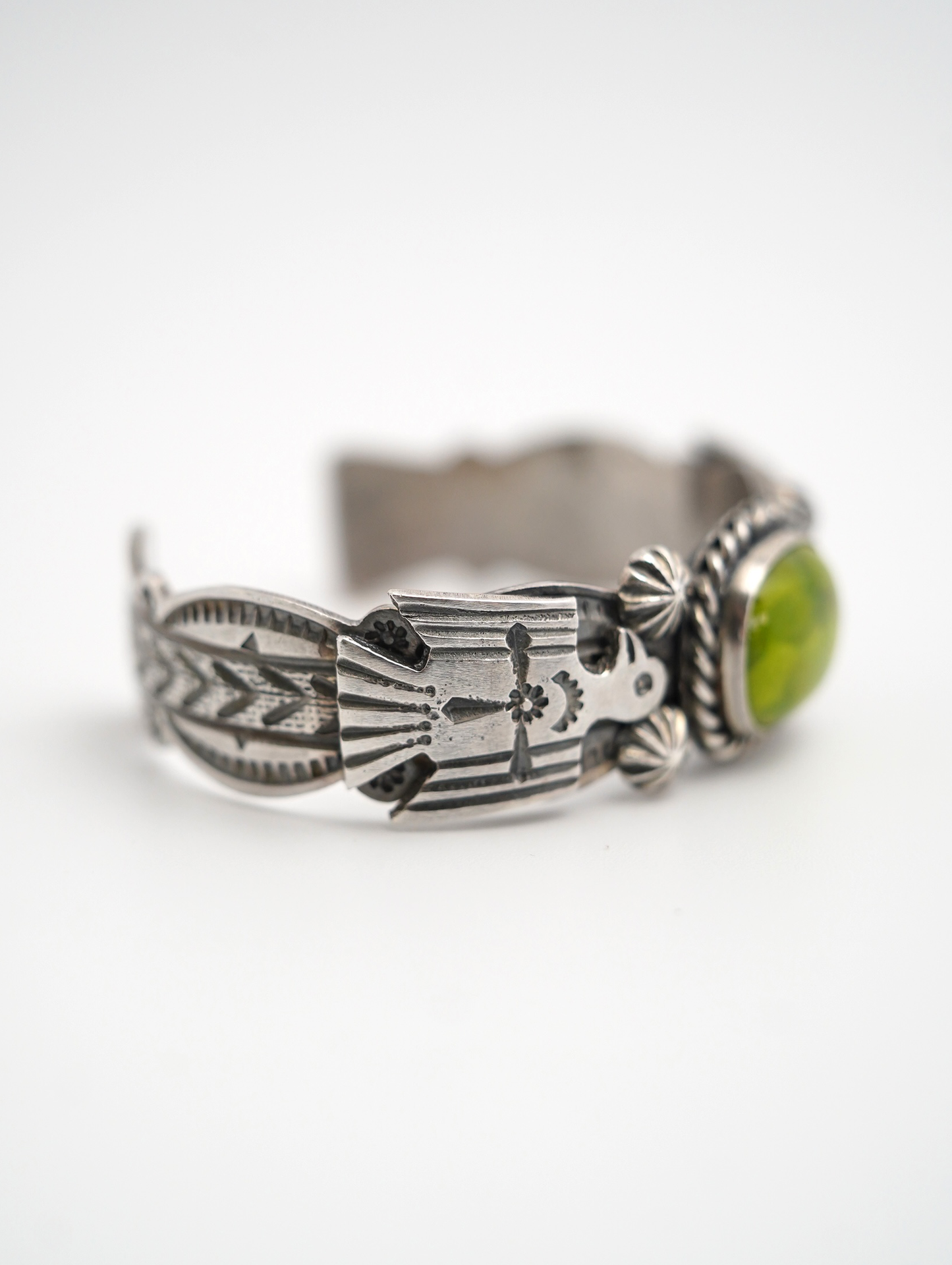 green stone bangle