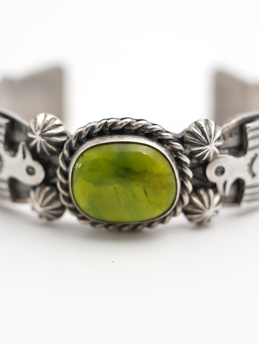 green stone bangle