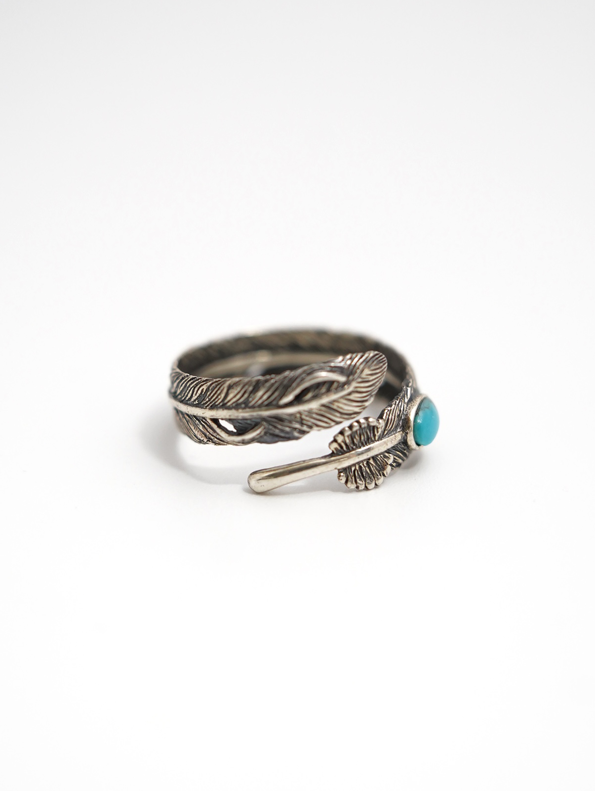feather turquoise ring