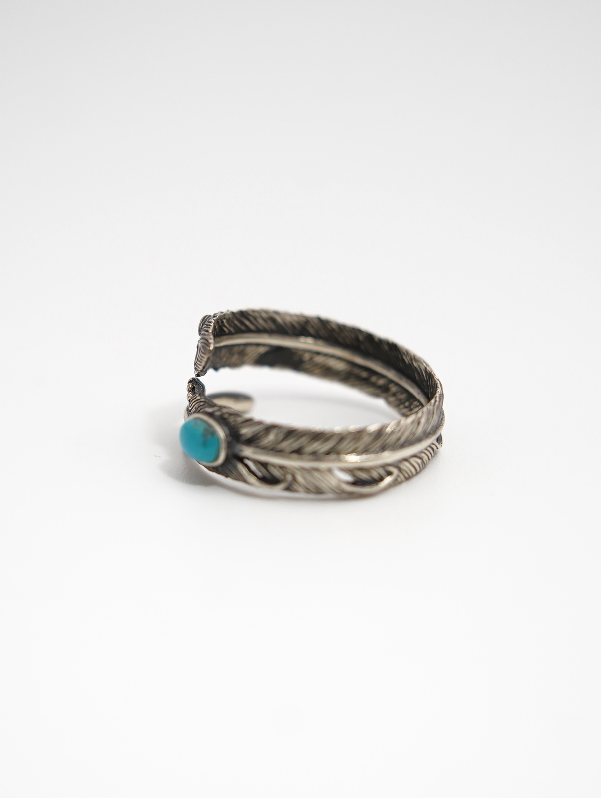 feather turquoise ring