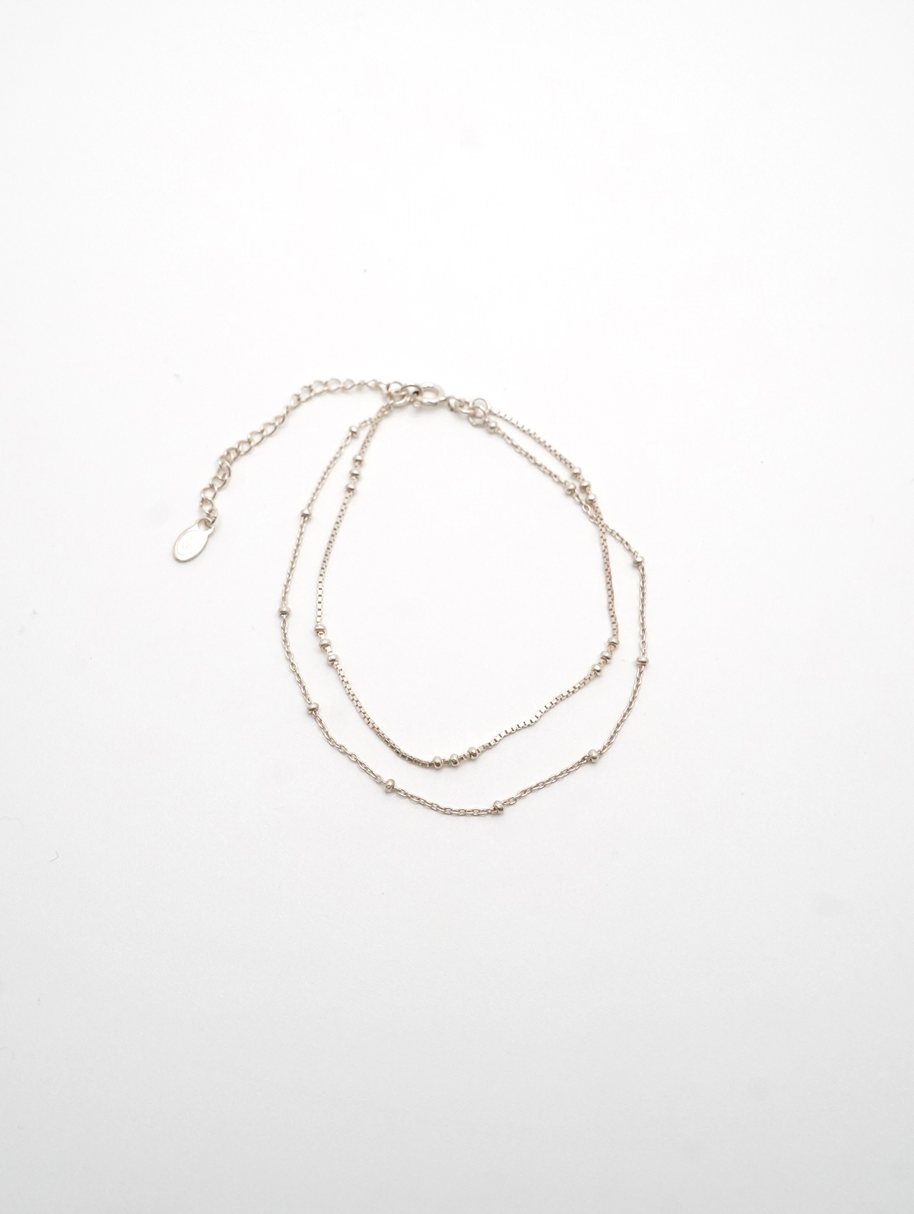 silver double bracelet 2