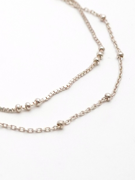 silver double bracelet 2