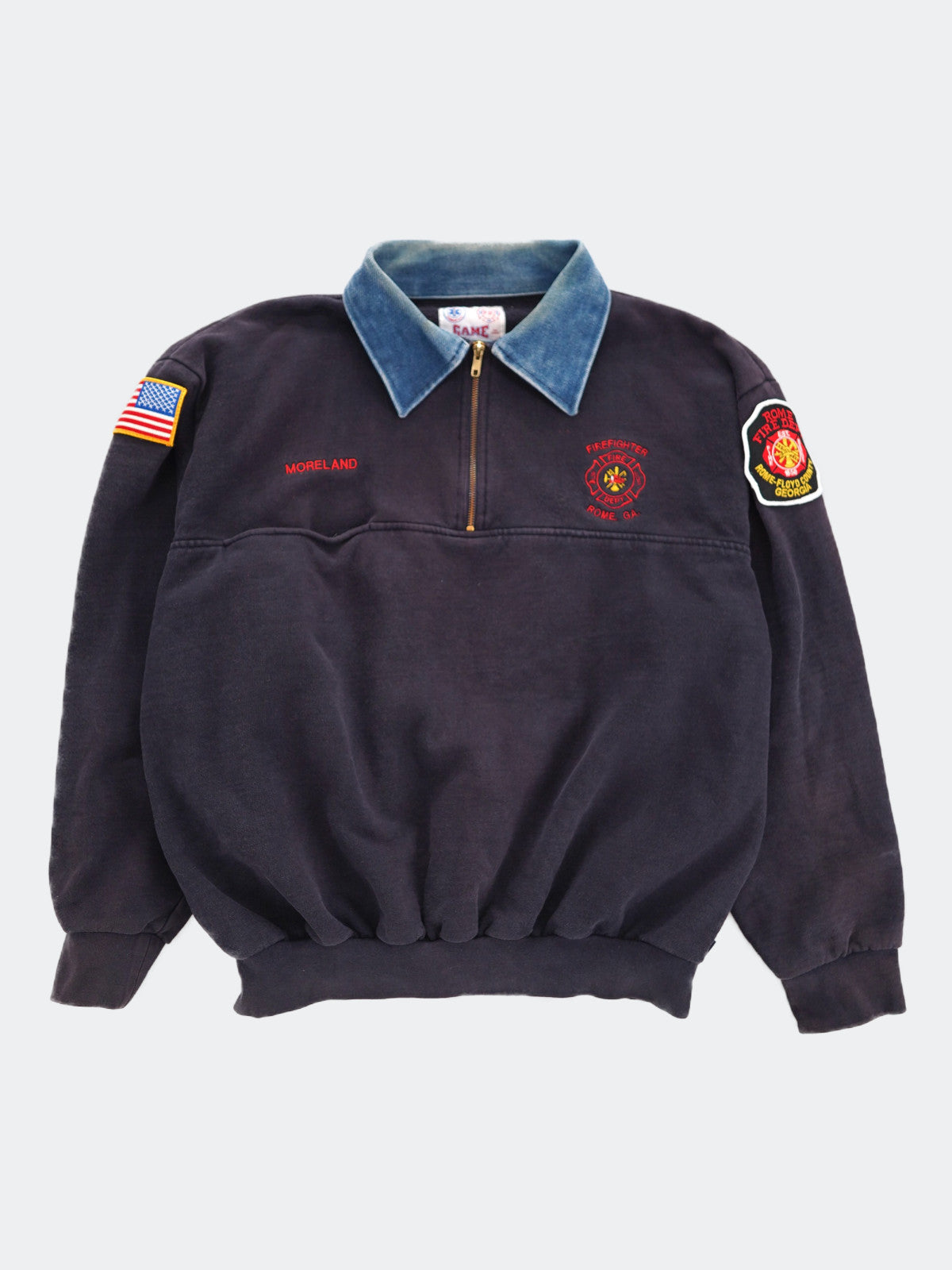90s half zip sweat