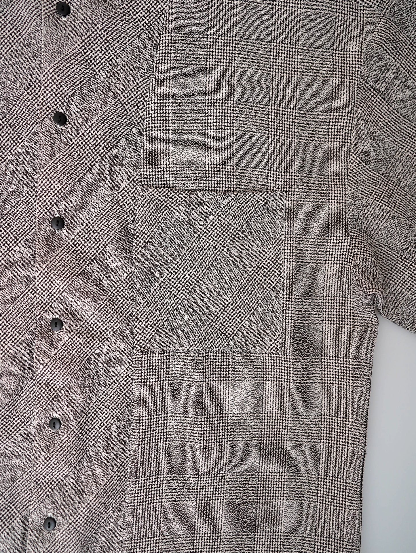 no collar check shirt