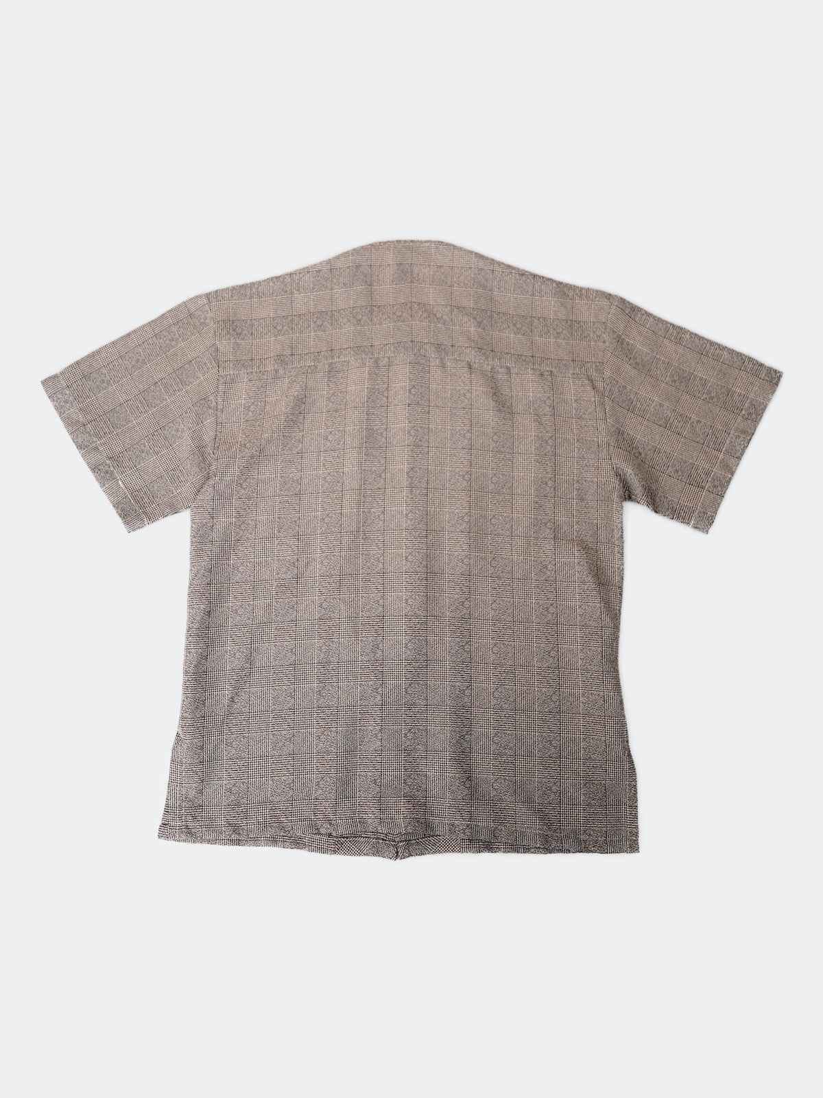 no collar check shirt