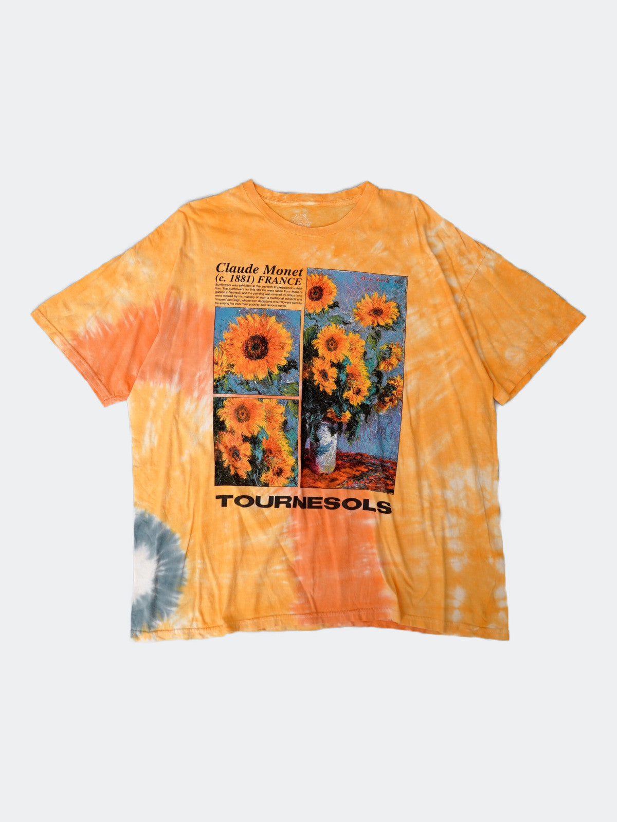 tie dye sunflower tee