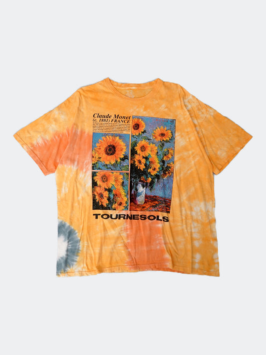 tie dye sunflower tee