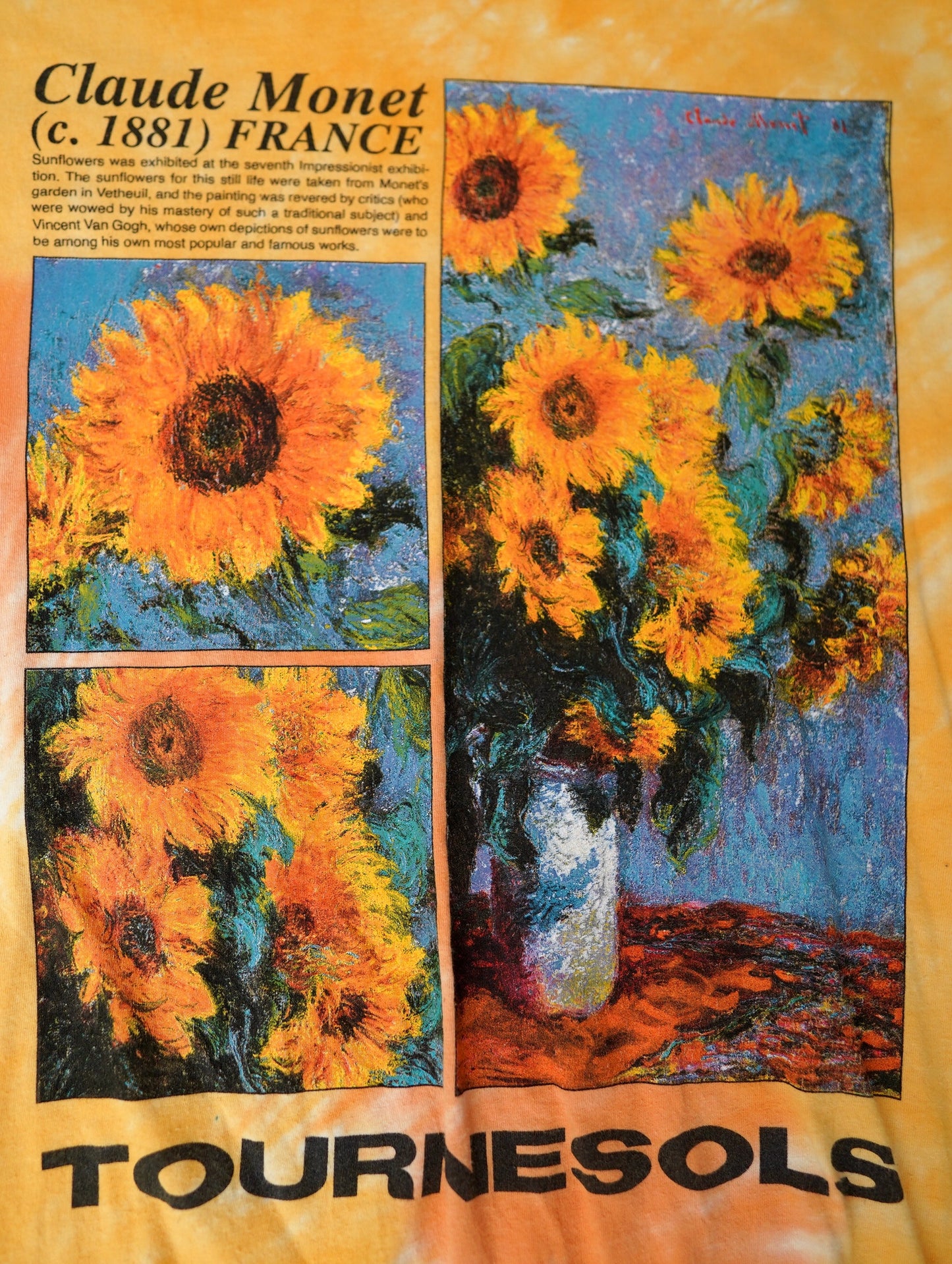 tie dye sunflower tee