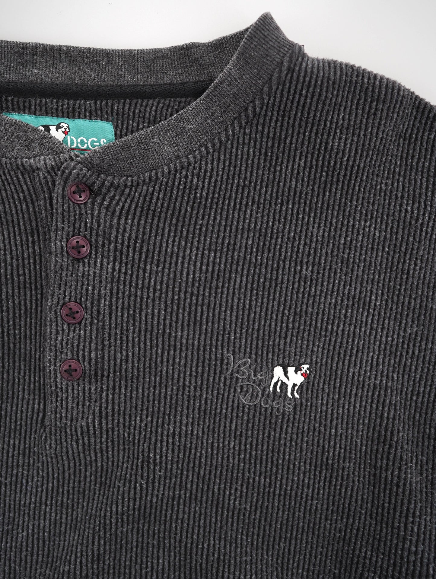 BIG DODS henley neck long tee