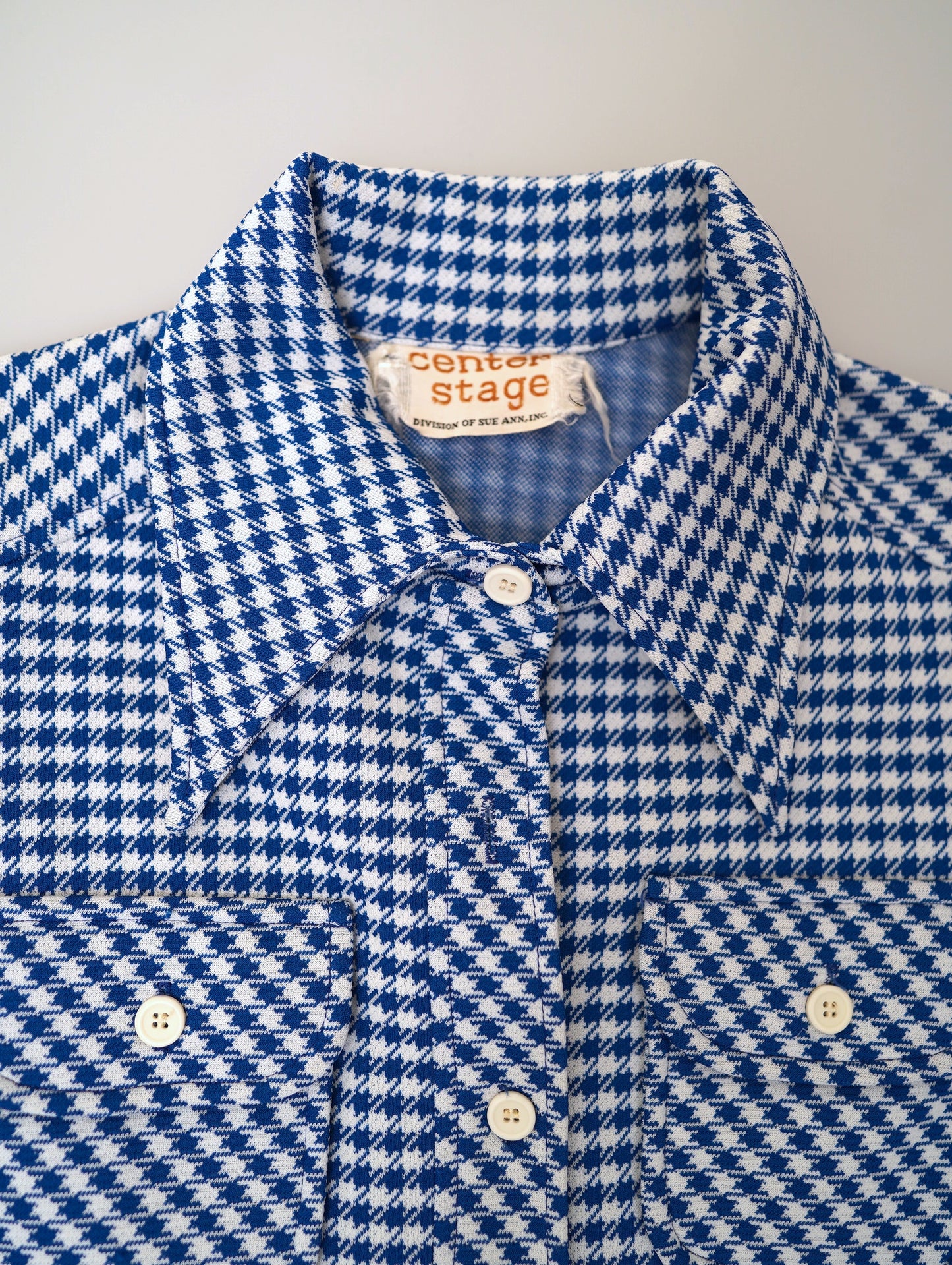 70s houndstooth shirt