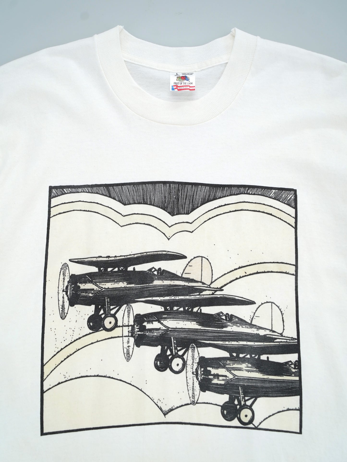 90s helicopter print tee