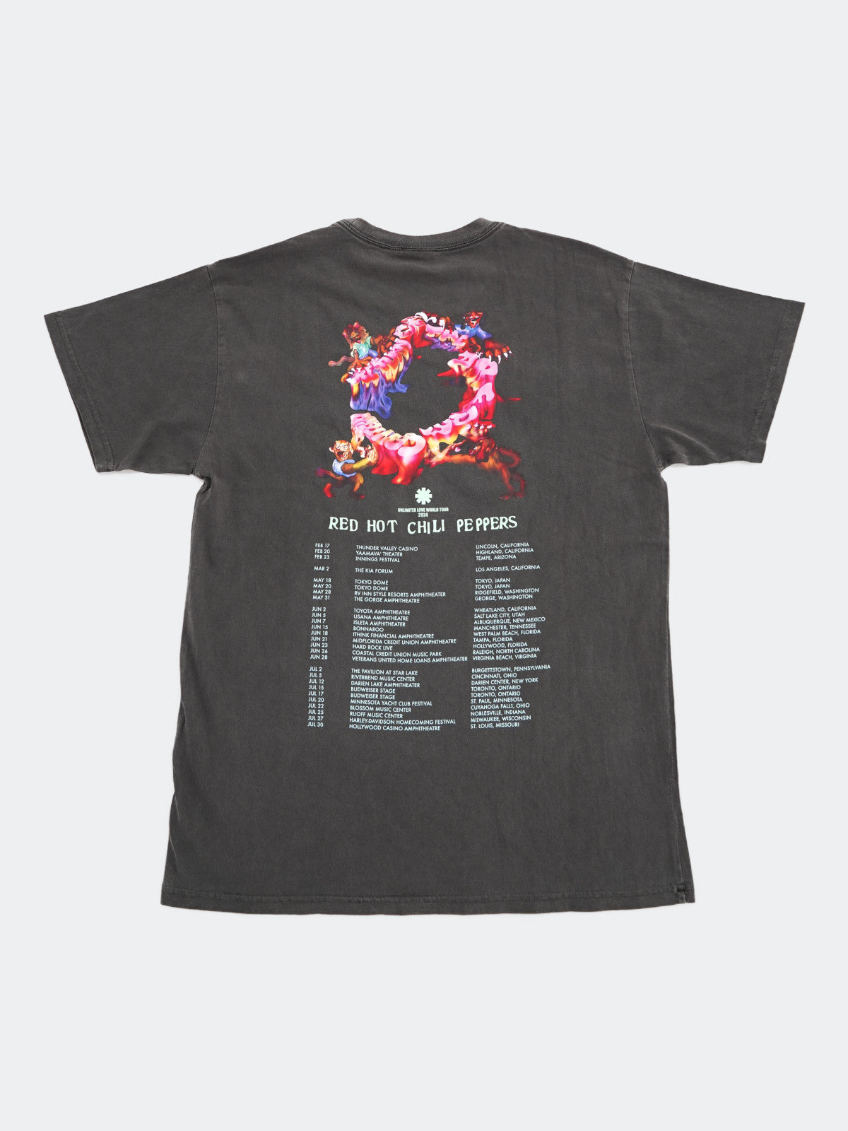 RED HOT CHILI PEPPERS 2024 tour tee