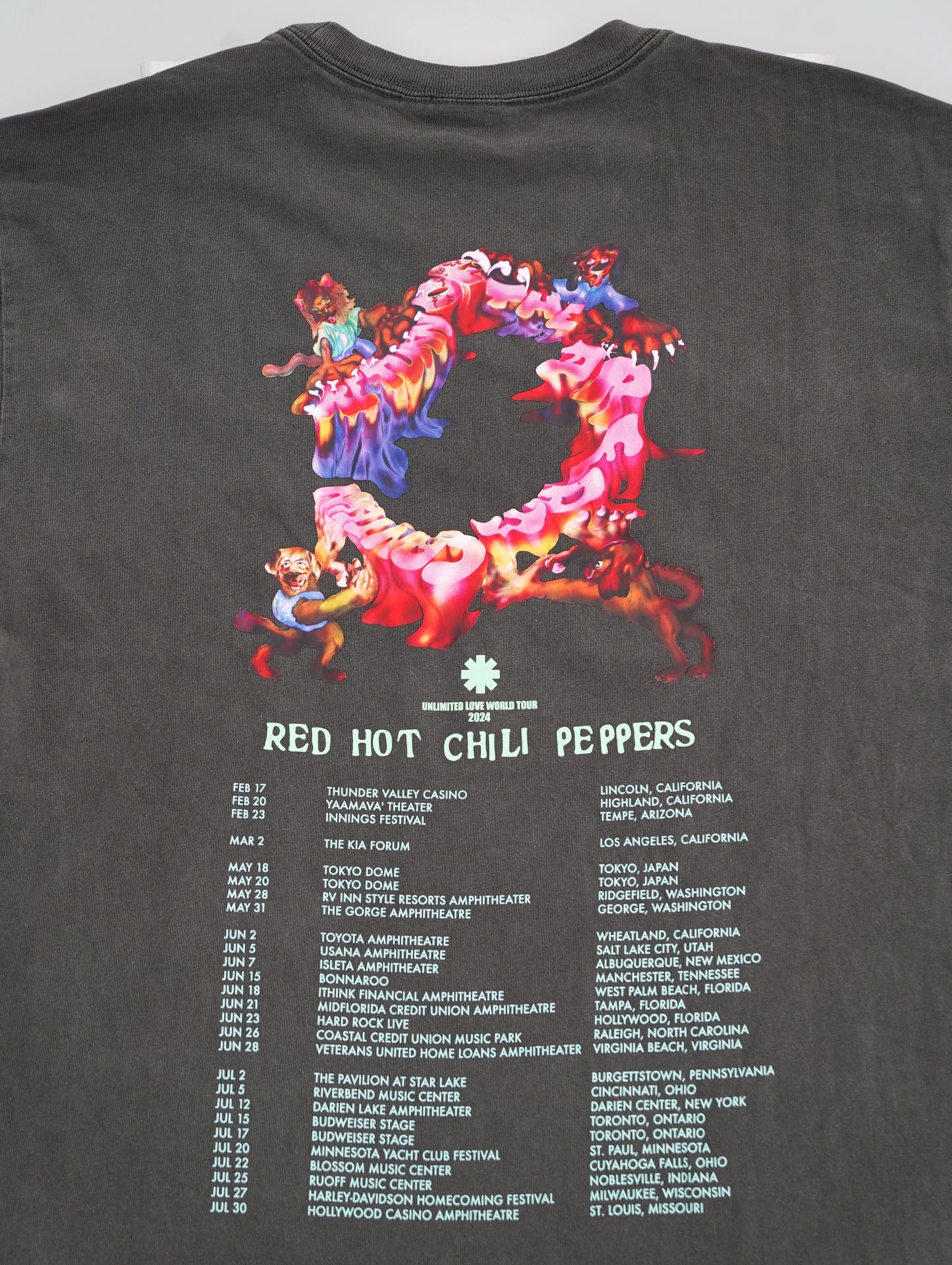 RED HOT CHILI PEPPERS 2024 tour tee